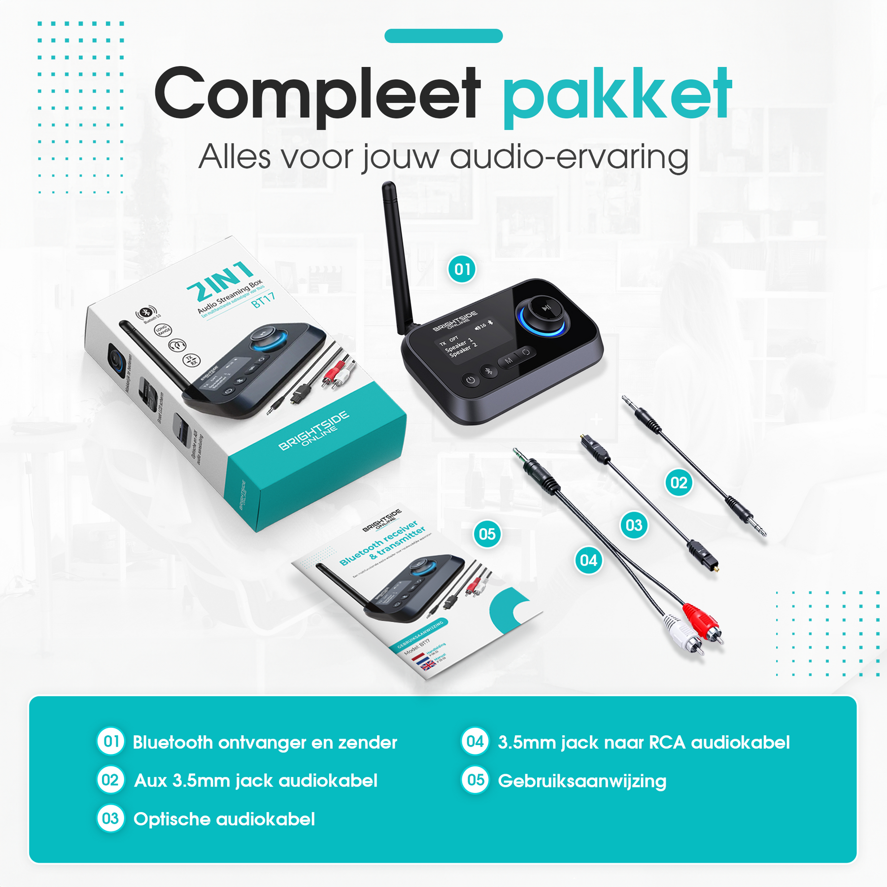 Bluetooth ontvanger en zender 5