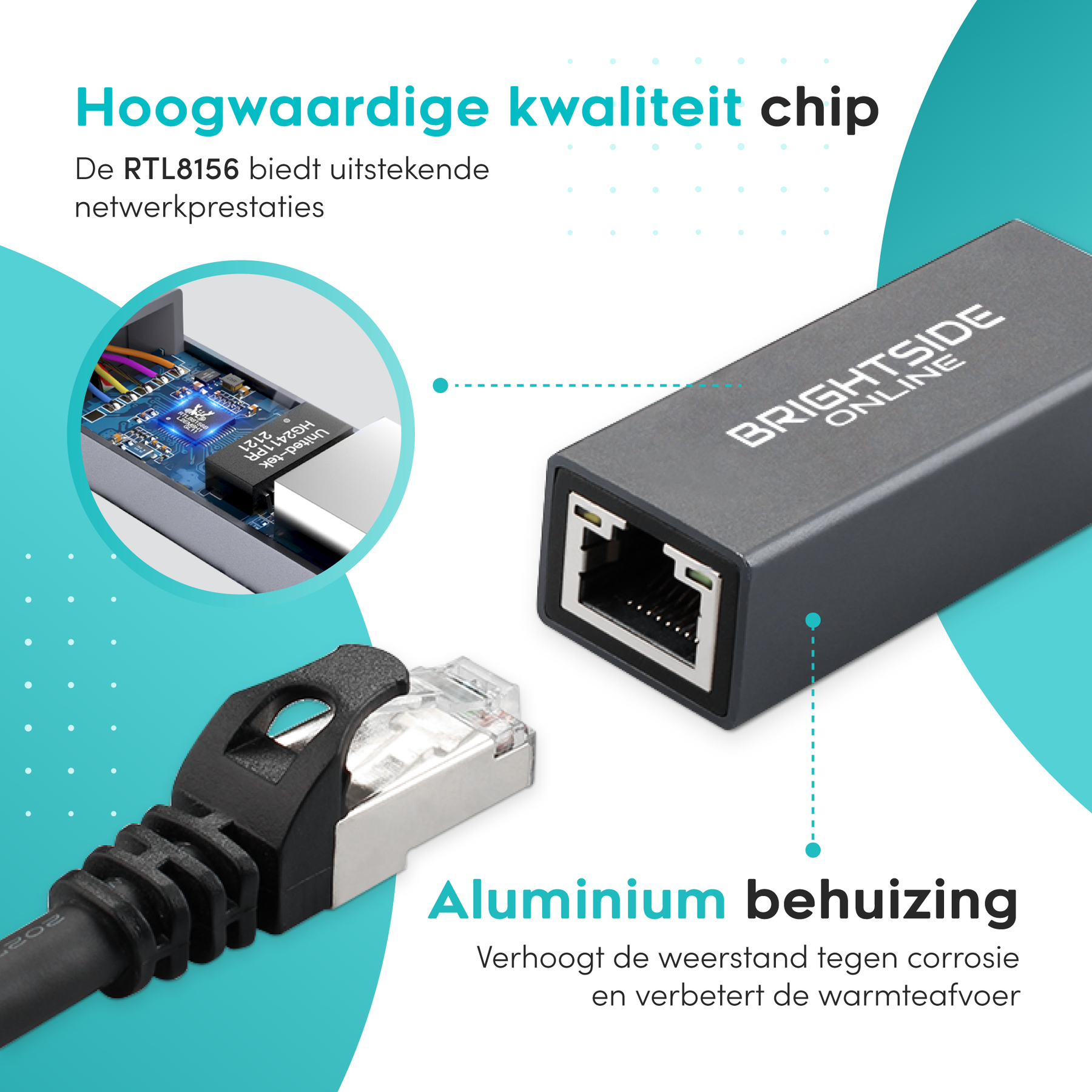 Hoge kwaliteit usb naar ethernet adapter van brightside online