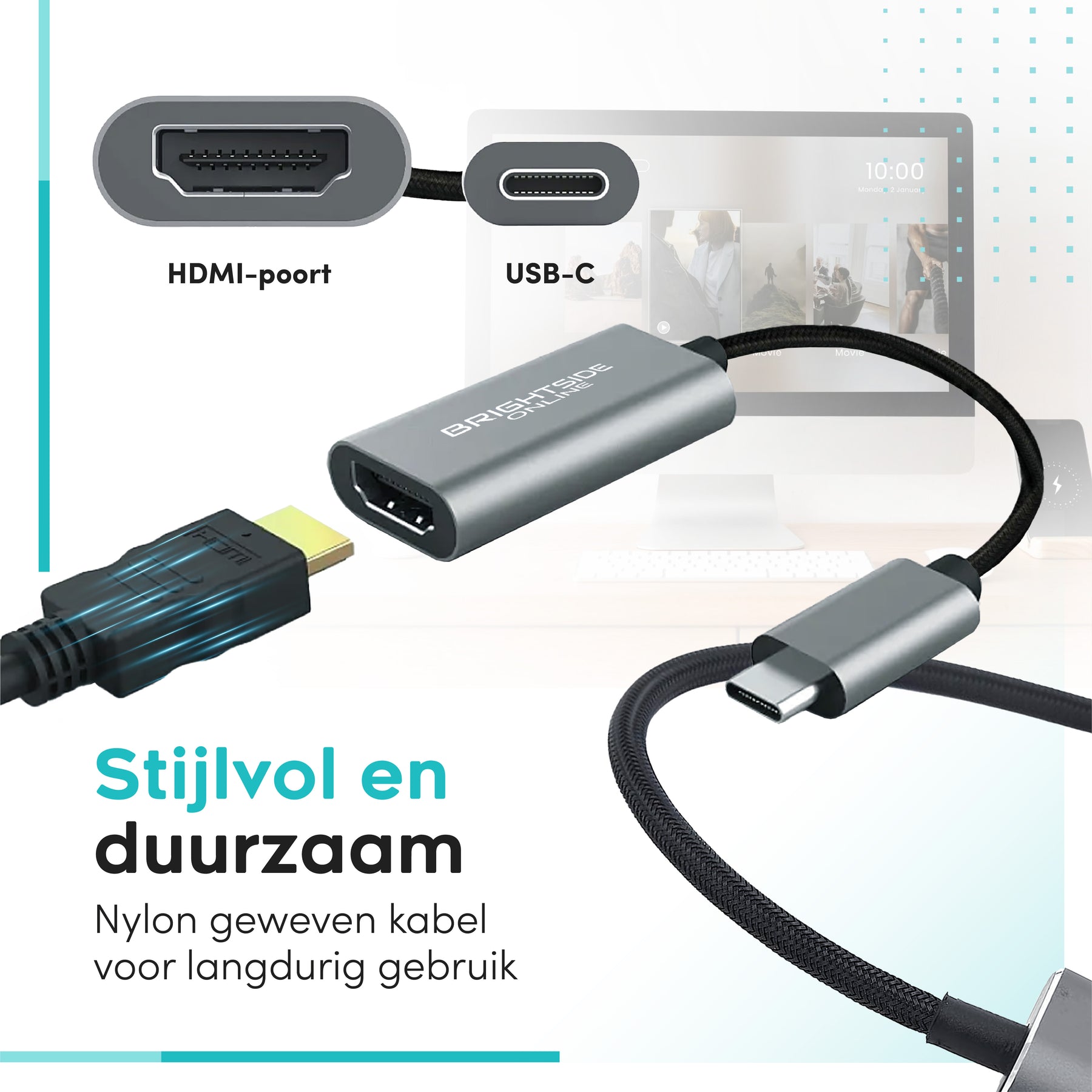hdmi naar usb c adapter