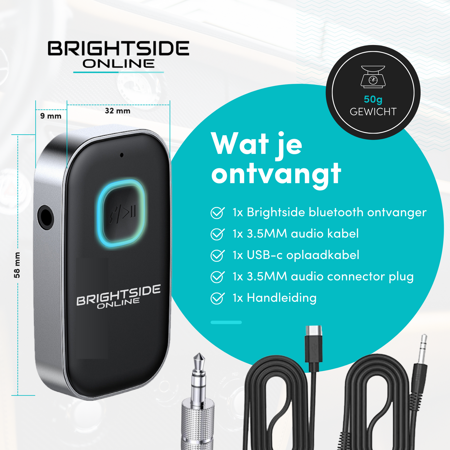 Extrakabelsbluetoothontvangerbrightsideonline